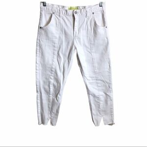 William B White Cropped Raw Hem Denim Jeans